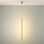 Lampe suspendue LED noire moderne dans une chambre à coucher