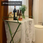 nappe dentelle florale table manger réutilisable polyester coton semi transparent beige clair vintage bohèmeextérieur