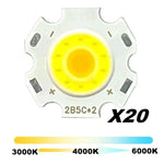 lot puces led cob haute puissance 3w 5w 7w source lumineuse projecteur blanc