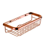 paniers salle bain rose doré filet métallique moderne