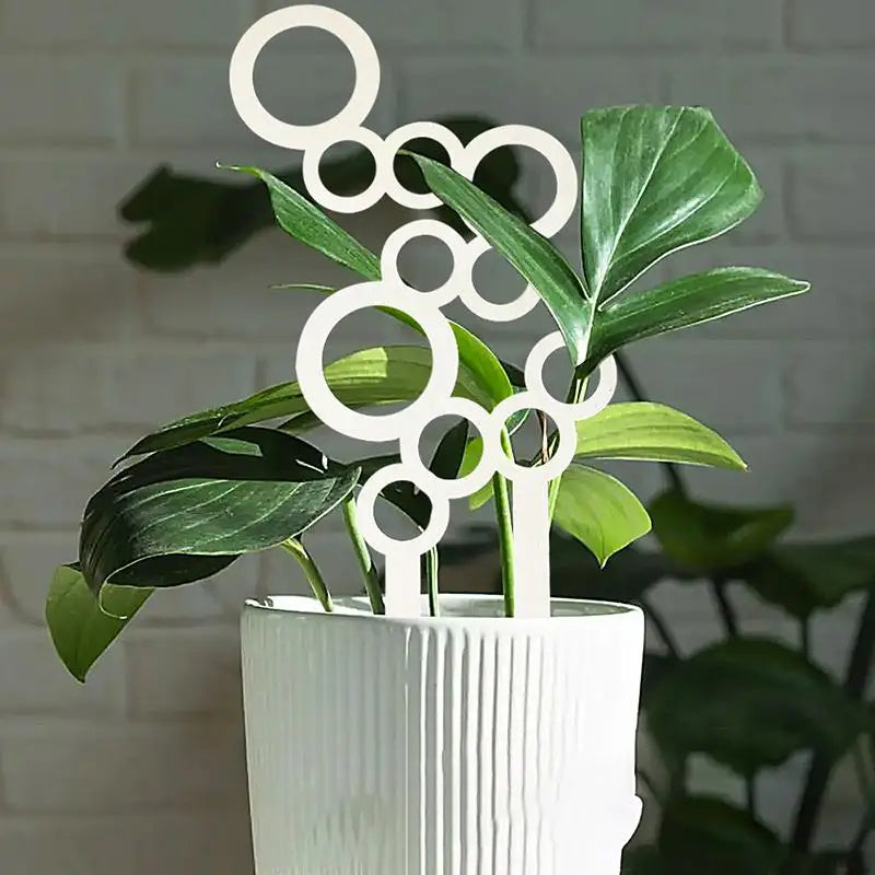 support plante blanc moderne cercles géométriques opacité intérieur extérieur decoration jardin
