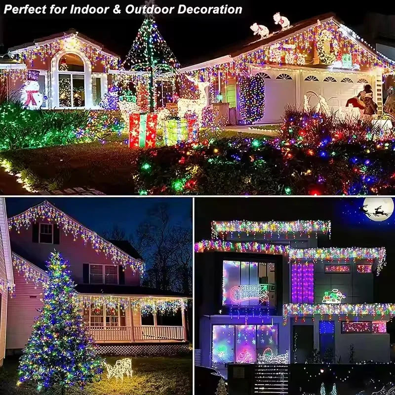 guirlande lumineuse solaire led blanc chaud moderne ip44 55m 96led 9m 162led