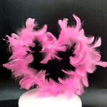 décoration mariage anniversaire couronne plumes blanc rose élégante occasion fête enfants