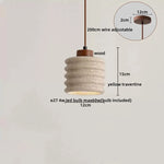 suspension lumineuse moderne pierre naturelle blanc brun lustre salon cuisine chambre minimaliste