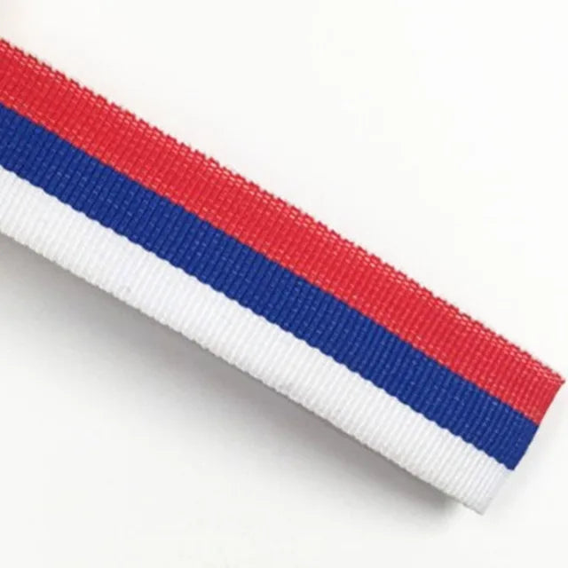 ruban gros grain rayé rouge jaune 25 yards polyester décoration barrette papillon double face