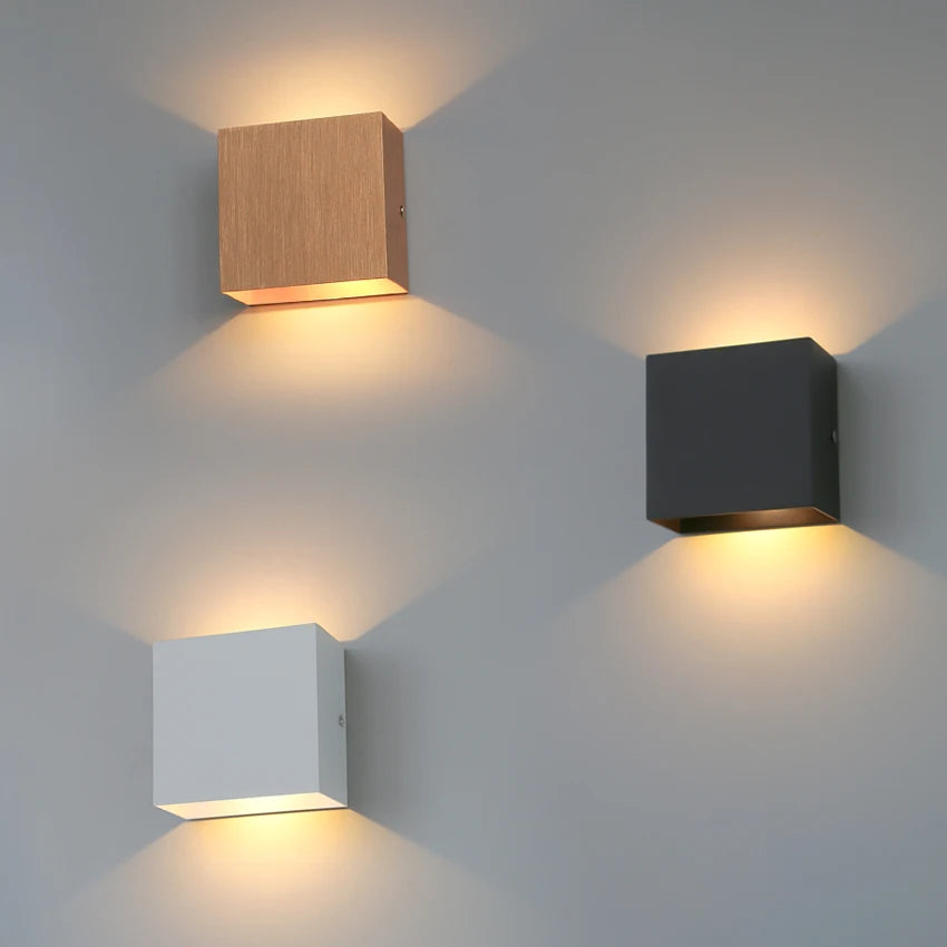 appliques murales modernes minimalistes led blanc noir doré éclairage chambre salon cuisine salle manger