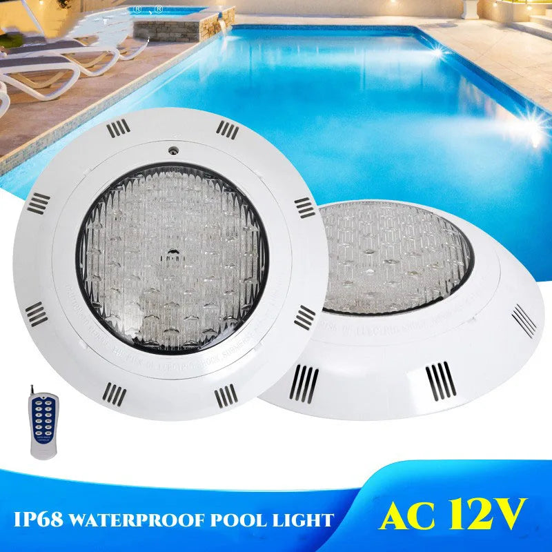 lampe led piscine sous marine étanche rgb couleur changeante télécommande éclairage extérieur