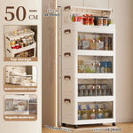 boîtes rangement pliant roulette blanc cassé moderne transparent arches