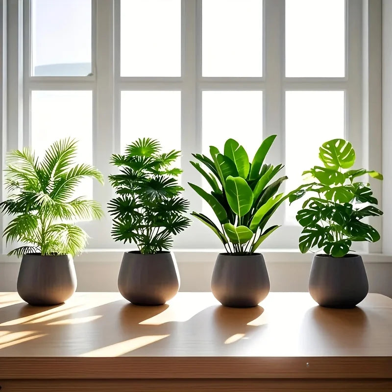 Décoration intérieure plante artificielle palmier feuillage vert moderne sans conteneur maison mariage