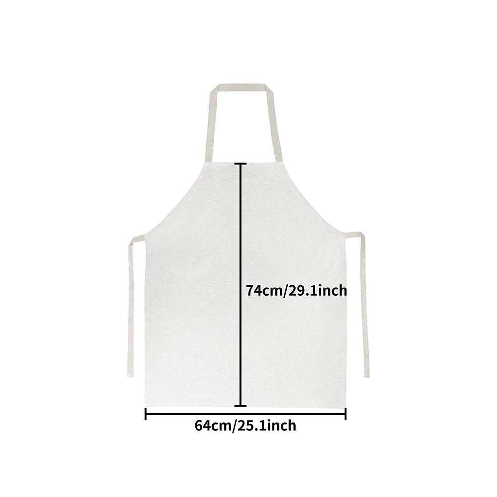 tablier cuisine rose illustration biscuits dessin animé cuillères chef élastiques durable protection lin