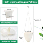 pots suspendus plantes blancs moderne forme œuf lisse acier coton fougères succulentesintérieur jardinVERTES