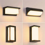 lampe murale extérieure led moderne noire ip65 étanche 25w salon chambre balcon