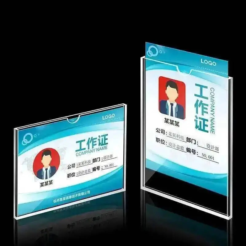 porte cartes acrylique transparent moderne A4 horizontal vertical plastique rectangle