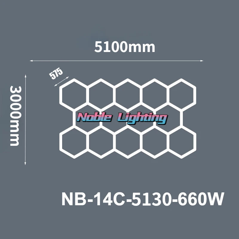 plafonnier led hexagonal moderne structure géométrique blanc lumineux 2000 lumens