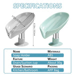 support savon moderne plastique blanc vert pastel texture gouttes d'eau fixé ventouse plateau douche