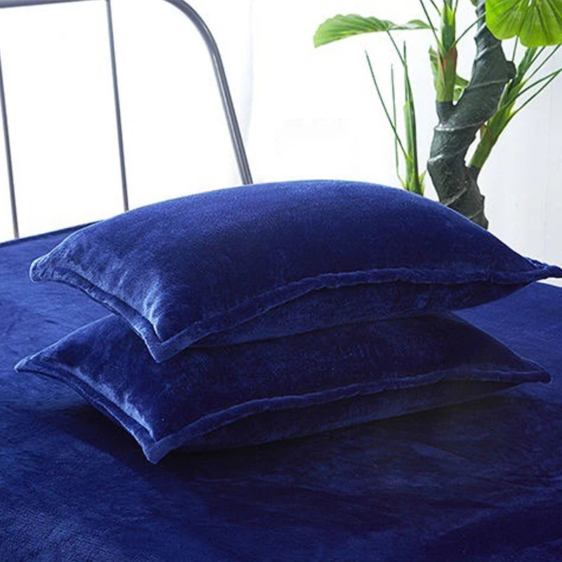taies d'oreiller velours violet marron bleu rose gris 300 fils 48x74cm moderne respectueux environnement