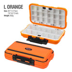 boîte rangement pêche hameçons leurre accessoires carpe pratique orange noir vert