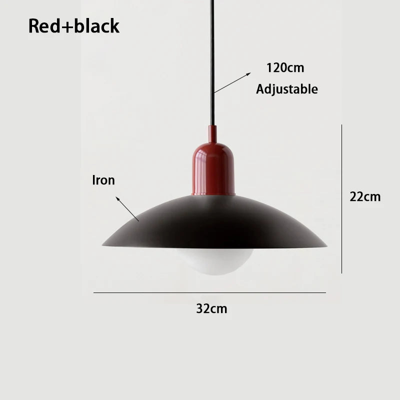 luminaire moderne suspension blanc vert rose rouge mat opaque câble noir chambre restaurantétude