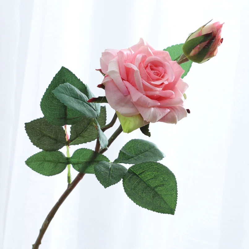 bouquet roses artificielles soie modernes intérieur décoration mariage anniversaire baby shower festive