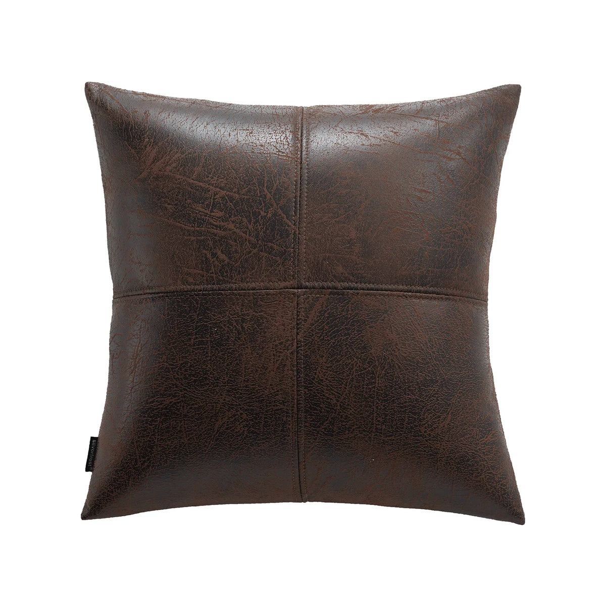 housse coussin effet cuir gris marron beige décoration intérieure moderne 45x45 cm