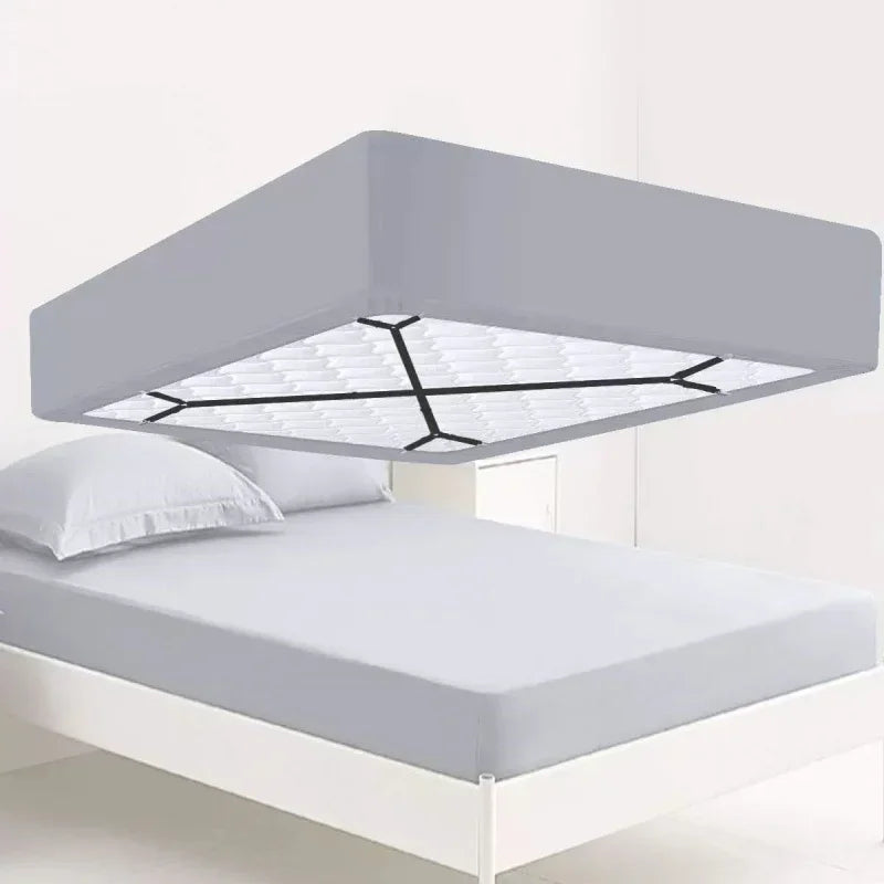 housses lit motifs floraux blanc vert gris clips réglables élastiques moderne