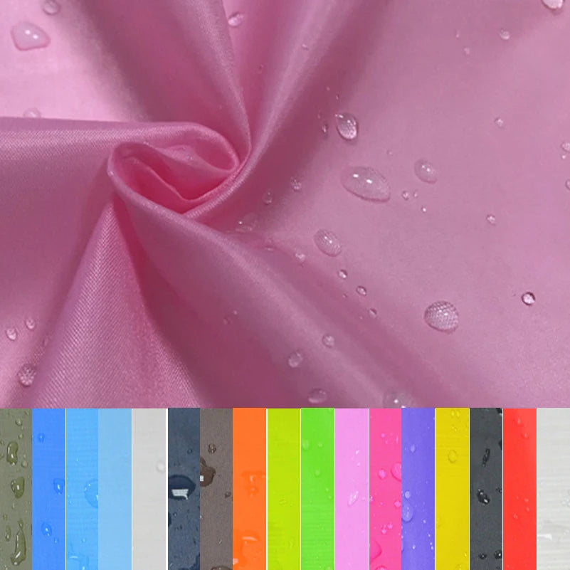 tissu polyester taffetas imperméable rose bleu vert orange rouge noir blanc 1mX150cm