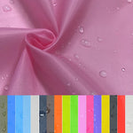 tissu polyester taffetas imperméable rose bleu vert orange rouge noir blanc 1mX150cm