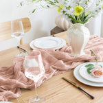 serviette table plissée rose clair décorative maison 100% polyester