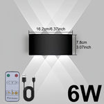 lampe murale led moderne noire interrupteur tactile charge usb chambre cuisine