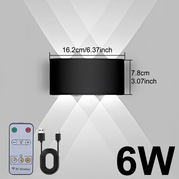lampe murale led moderne noire interrupteur tactile charge usb chambre cuisine