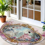 tapis multicolore fleurs vintage antidérapant résistant décoloration 40x60cm 50x80cm 60x90cm