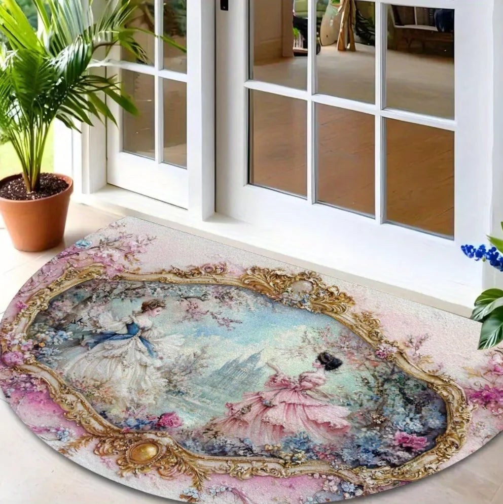 tapis multicolore fleurs vintage antidérapant résistant décoloration 40x60cm 50x80cm 60x90cm