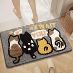 tapis sol décoratif mignon motif cartoon animaux fleurs doux absorbant salle bain maison