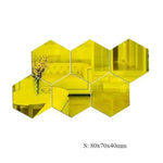 miroirs hexagonnels modernes stickers adhésifs or argent décoration chambre salon événement