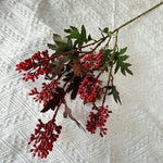 bouquet artificiel feuilles vertes fleurs jaunes rouges blanches naturel intérieur décoration maison
