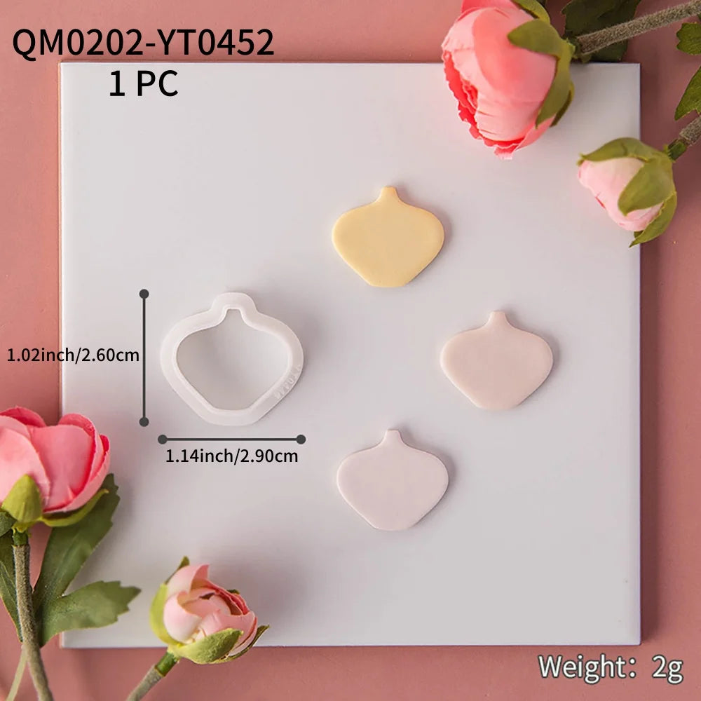 couteaux polymère bijoux pendentifs boucles oreilles motifs floraux moderne minimaliste argile PLA