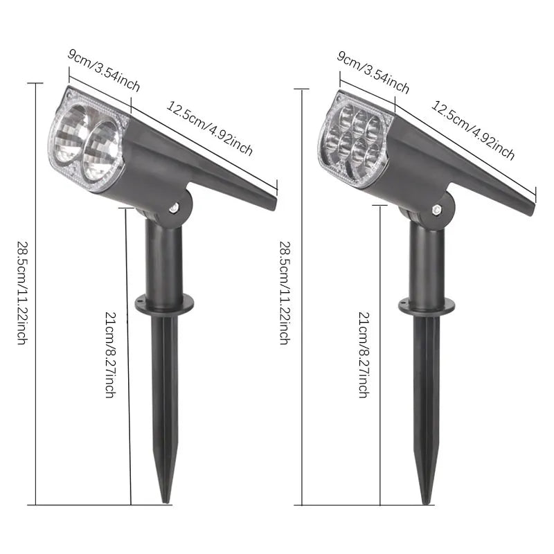 projecteur solaire extérieur led changement couleur ip65 étanche contemporain moderne noir mat jardin patio