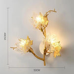 lustre moderne cristal feuilles d'érable organique suspension câbles chambre salon