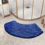 tapis bain gris moderne texture cailloux antidérapant absorbant eva 30x60cm