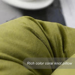 coussins décoratifs vert orange unis modernes confortables amovibles lavables adultes
