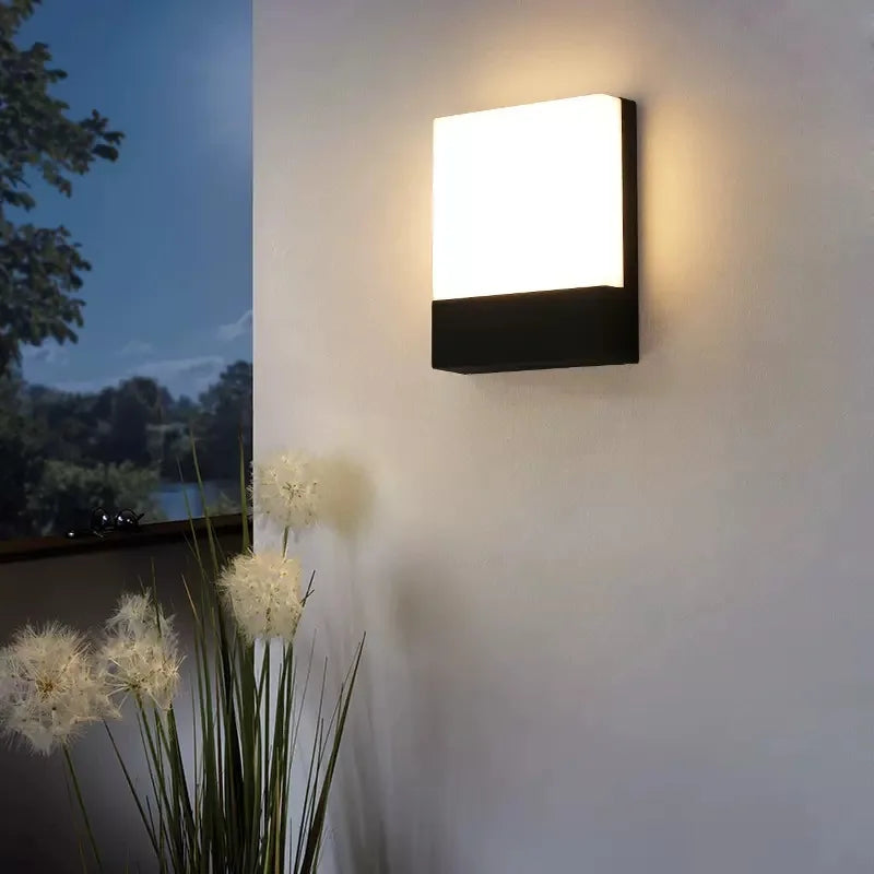 lampe murale led moderne minimaliste noir blanc ip65 extérieure