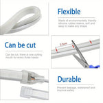 ruban led blanc lisse moderne adhésif connecteur usb câble flexible étanche variateur capteur mouvement