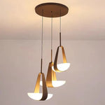 suspension lumineuse contemporaine pierre verre motif organique blanc doré fixation câbles 90 260V