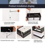 lampe murale led motion sensor ip65 abs contemporaine noire blanche 245mm 110mm 100mm