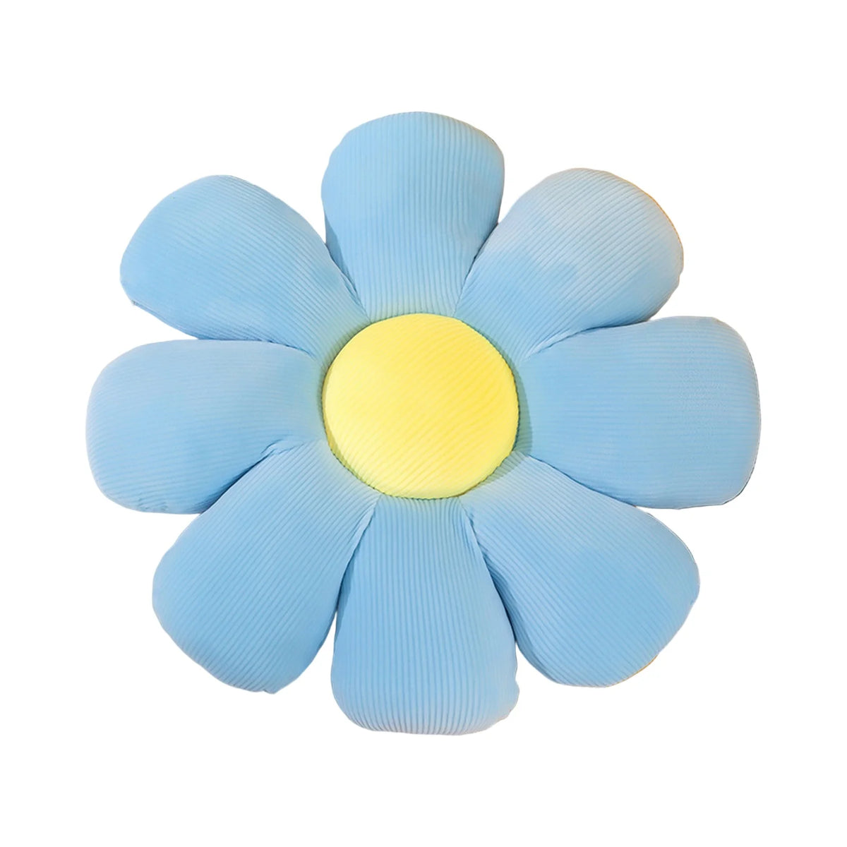 coussin moderne fleur rayures bleu clair jaune vert rose blanc oblong chambre décoration
