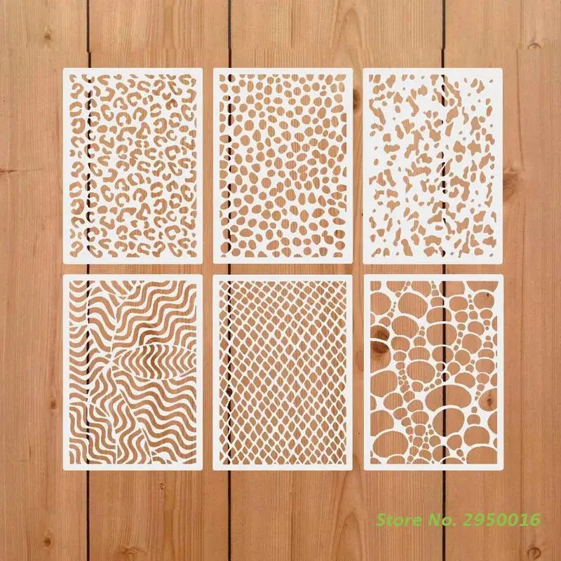 stencils peinture léopard zèbre moderne blanc noir durables 12 pièces
