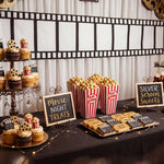 photomaton cadre bobine film noir blanc vintage clips étoiles dorées anniversaire décoration fêtes