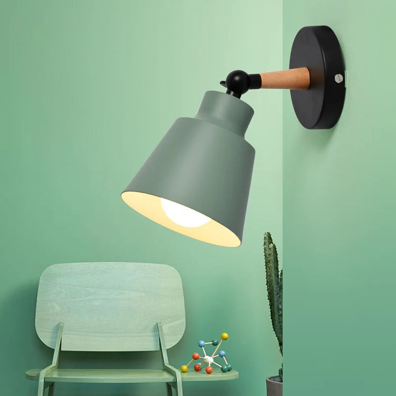 lampe murale moderne bois minimaliste blanc rose noir vert olive