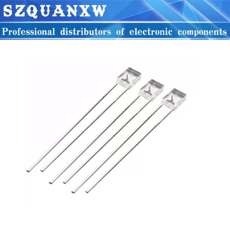 composant électronique led transparent blanc rouge vert bleu jaune 3v 100 pièces