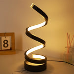 lampe table spirale moderne noire veilleuse dessin animé câble usb certifiée rohs fcc